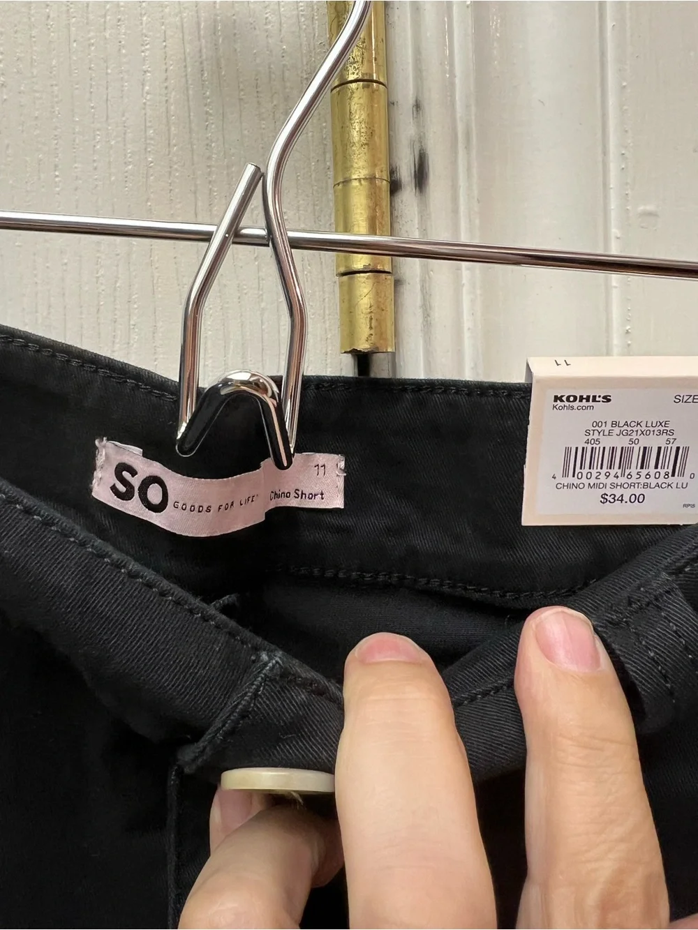 SO Women's Black Shorts with Front Pockets
